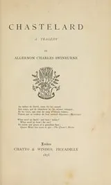 Cover of Chastelard, a Tragedy