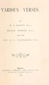 Cover of Various verses