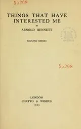Cover of Things that have interested me, second series