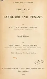 Cover of A concise treatise on the law of landlord and tenant