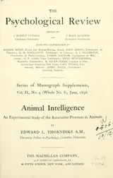 Cover of Animal intelligence