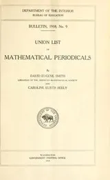 Cover of Union list of mathematical periodicals