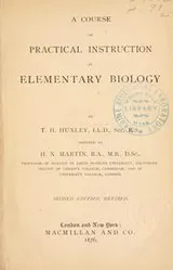 Cover of A course of practical instruction in elementary biology