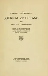 Cover of Emanuel Swedenborg's Journal of dreams and spiritual experiences in the year seventeen hundred and forty-four