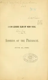 Cover of Union League Club of New York