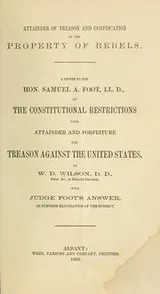 Cover of Attainder of treason and confiscation of the property of Rebels