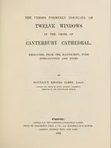 Cover of The verses formerly inscribed on twelve windows in the choir of Canterbury cathedral