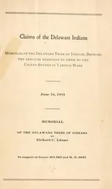 Cover of Claims of the Delaware Indians
