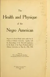 Cover of The health and physique of the Negro American