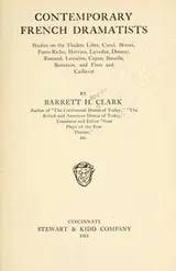 Cover of Contemporary French dramatists