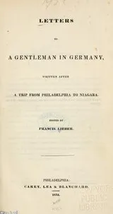 Cover of Letters to a gentleman in Germany