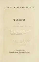 Cover of Helen Eliza Garrison