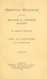 Cover of Oriental religions and their relation to universal religion