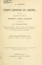 Cover of A series of first lessons in Greek