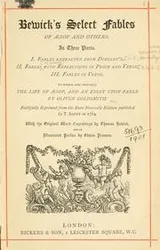 Cover of Bewick's select fables of Aesop and others