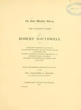 Cover of The Complete poems of Robert Southwell, S.J