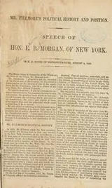 Cover of Mr. Fillmore's political history and position