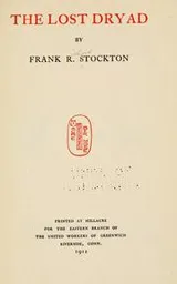 Cover of The lost dryad