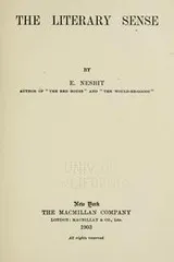 Cover of The literary sense