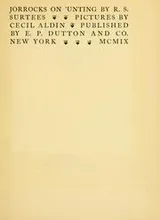 Cover of Jorrocks on 'unting