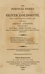 Cover of The poetical works of Oliver Goldsmith
