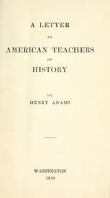 Cover of A letter to American teachers of history