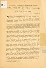 Cover of The American foreign service