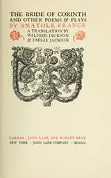 Cover of The bride of Corinth, and other poems & plays