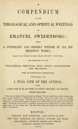 Cover of A compendium of the theological and spiritual writings of Emanuel Swedenborg