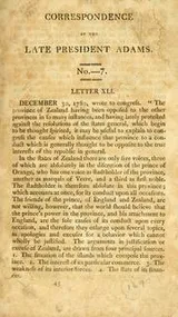 Cover of Correspondence of the late President Adams
