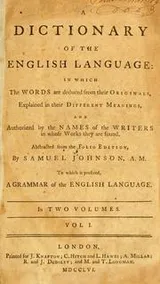 Cover of A dictionary of the English language