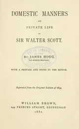 Cover of Domestic Manners and Private Life of Sir Walter Scott