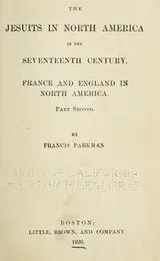 Cover of Francis Parkman's works