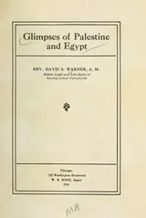 Cover of Glimpses of Palestine and Egypt