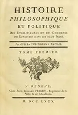 Cover of Histoire philosophique et politique des établissemens et du commerce des Européens dans les deux Indes