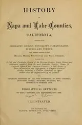 Cover of History of Napa and Lake Counties, California