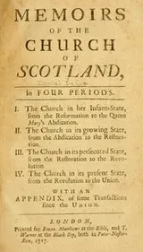 Cover of Memoirs of the Church of Scotland