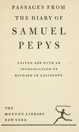 Cover of Passages from the diary of Samuel Pepys