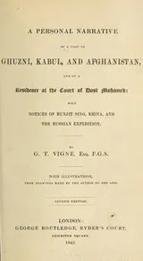 Cover of A personal narrative of a visit to Ghuzni, Kabul and Afghanistan