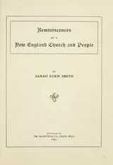 Cover of Reminiscences of a New England church and people