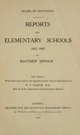Cover of Reports on elementary schools 1852-1882
