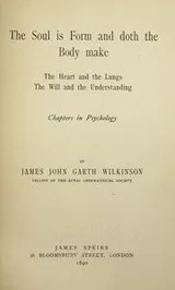 Cover of The soul is form and doth the body make