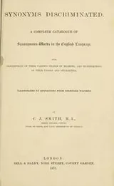 Cover of Synonyms discriminated