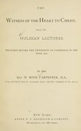 Cover of The witness of the heart to Christ
