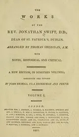 Cover of The works of the Rev. Jonathan Swift ..
