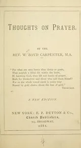Cover of Thoughts on prayer
