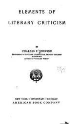 Cover of Elements of literary criticism