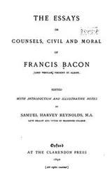 Cover of The Essays or Counsels, Civil and Moral, of Francis Bacon