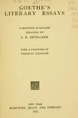 Cover of Goethe's literary essays