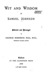 Cover of Wit and wisdom of Samuel Johnson